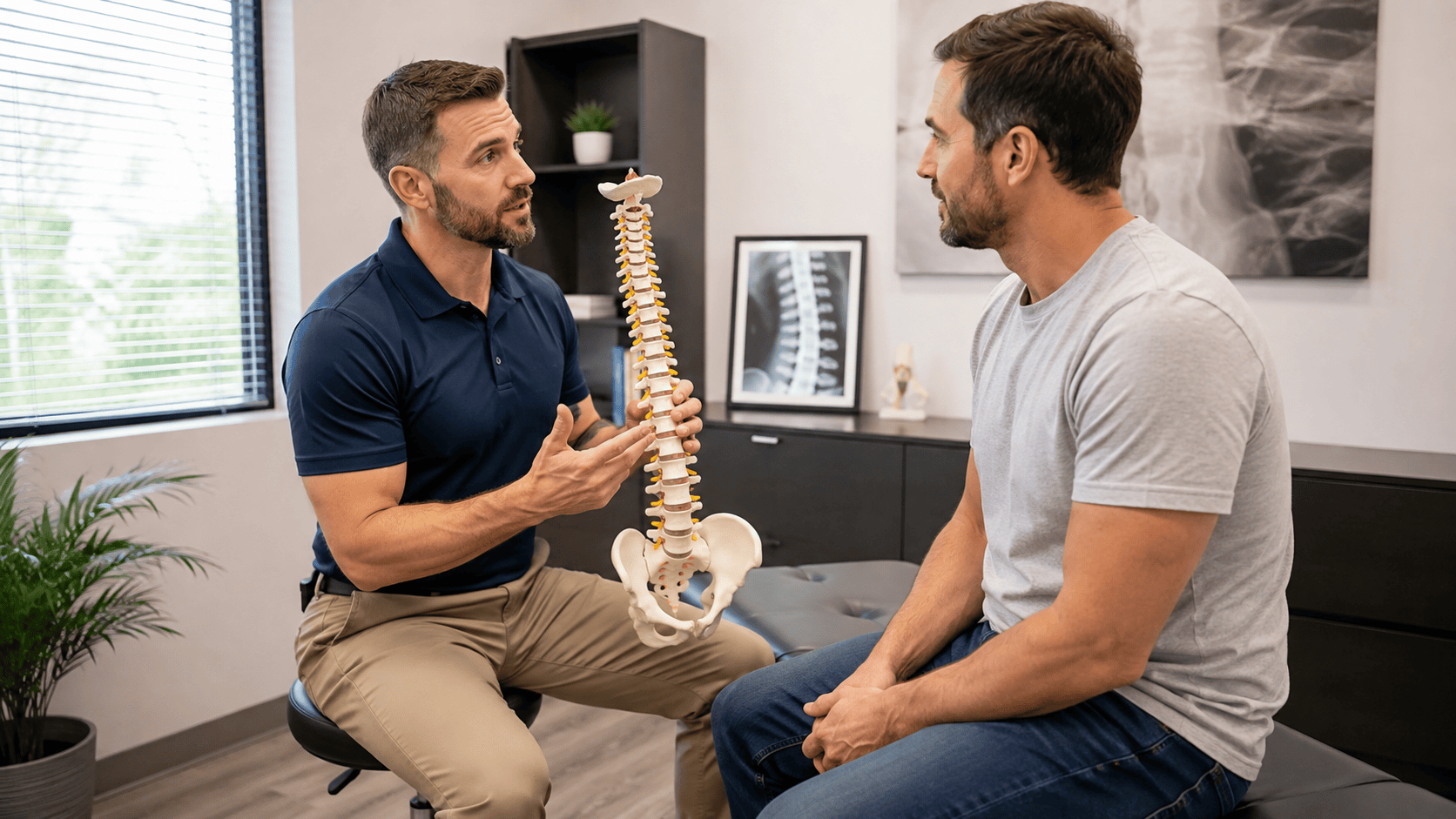 Chiropractic evaluation for recurring back pain at Hands-On Health Care and Chiropractic